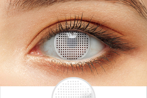 White Mesh Cosplay Contact Lens